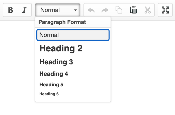 Creating headers in Jadu entails using the drop-down menu in the editor toolbar.
